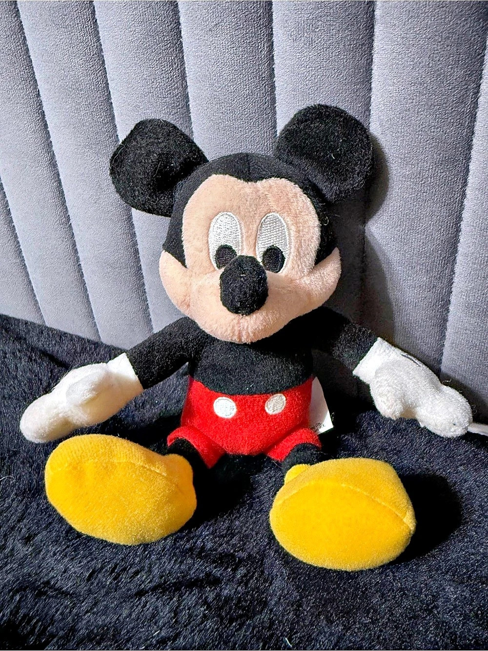 Disney Mickey Mouse Plush Stuffed Animal in Black & Red